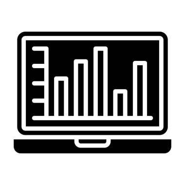 dizüstü bilgisayar simgesi. Web için izleyici vektör simgelerinin özet çizimi