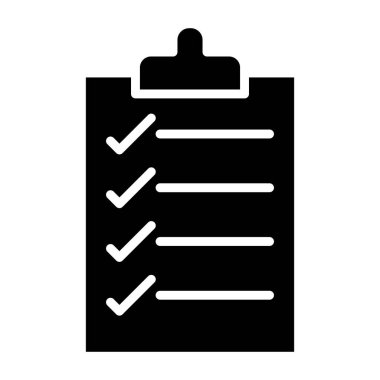 Kontrol listesi. Web simgesi basit illüstrasyon