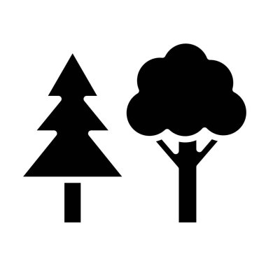 Orman ikonu vektör illüstrasyonu