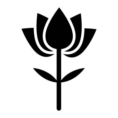 Çiçek. Web simgesi basit illüstrasyon