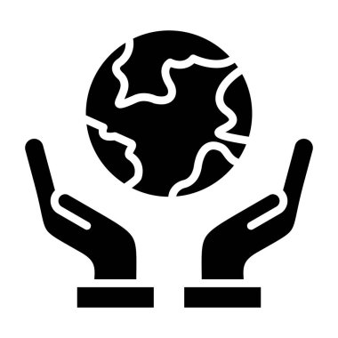 Dünya. Web simgesi basit tasarım