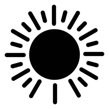 Güneş. Web simgesi basit illüstrasyon