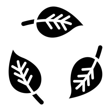 Beyaz arkaplanda yaprak simgesi vektörü izole, çekirdekler şeffaf işaret