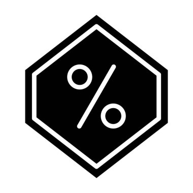 İndirim simgesi vektör illüstrasyonu