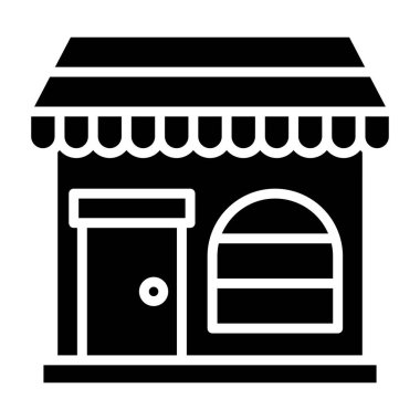 Dükkan. Web simgesi basit illüstrasyon