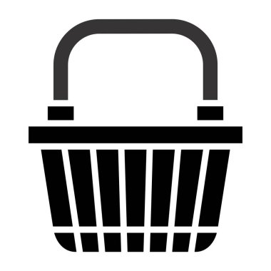 Alışveriş sepeti ikonu. Web için basit bir dükkan vektör sembolü çizimi
