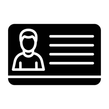 ID kart simgesi vektör illüstrasyonu