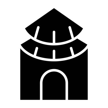 Bina. Web simgesi vektör illüstrasyonu