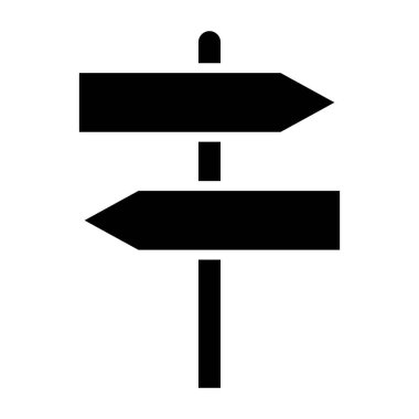 İşaret levhası Web simgesi basit illüstrasyon