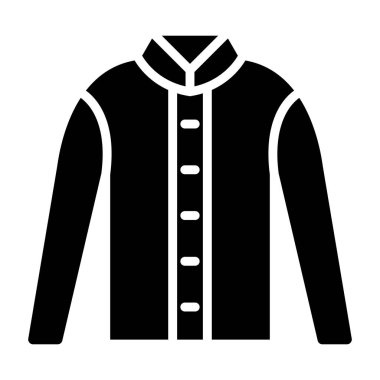 Ceket. Web simgesi basit illüstrasyon