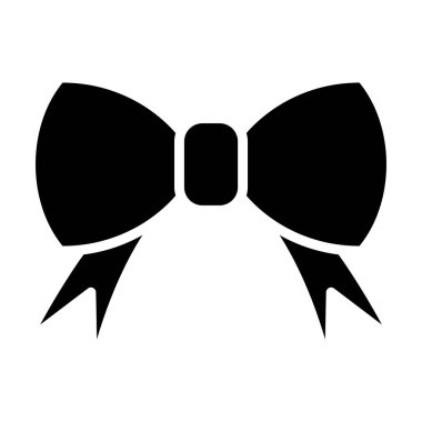 bow tie icon. black and white illustration.