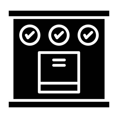 Kontrol listesi simgesi, vektör illüstrasyonu