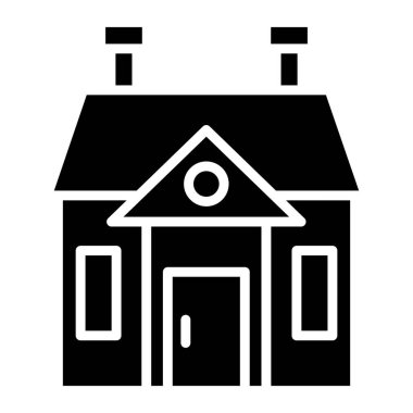 Bina. Web simgesi basit illüstrasyon