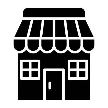 dükkan simgesi vektör illüstrasyonu
