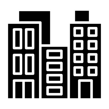 Bina. Web simgesi basit illüstrasyon