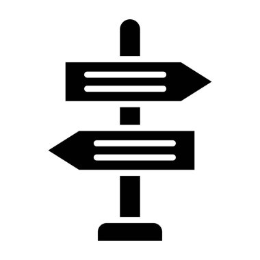 İşaret levhası Web simgesi basit illüstrasyon