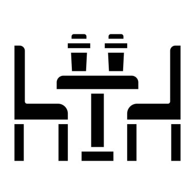 Masa. Web simgesi basit illüstrasyon