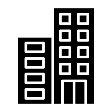 Bina. Web simgesi basit illüstrasyon