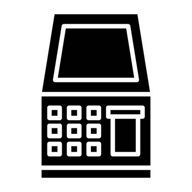 ATM 'de. Web simgesi basit illüstrasyon