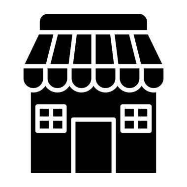 Dükkan. Web simgesi basit illüstrasyon