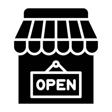 Dükkan. Web simgesi basit illüstrasyon