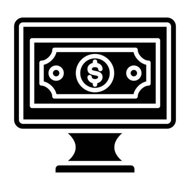 Para için. Web simgesi basit illüstrasyon