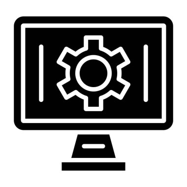 Ayarlar. Web simgesi basit illüstrasyon