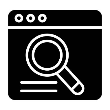 Ara. Web simgesi basit illüstrasyon