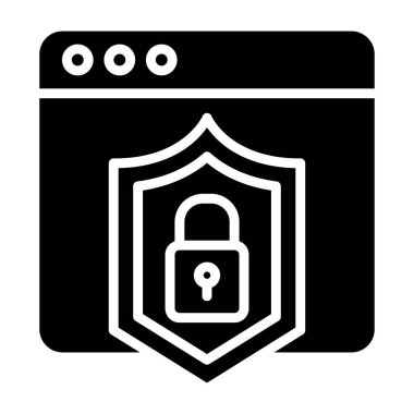 Kişisel ve ticari projeler için güvenlik sistemi düz simgesi