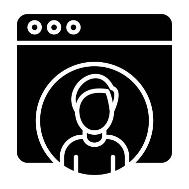 kullanıcı. Web simgesi basit illüstrasyon