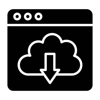 Bulut hesaplama. Web simgesi