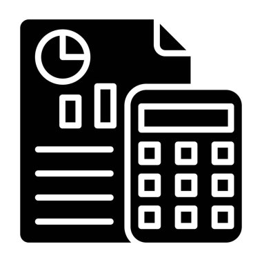 Muhasebe. Web simgesi basit tasarım