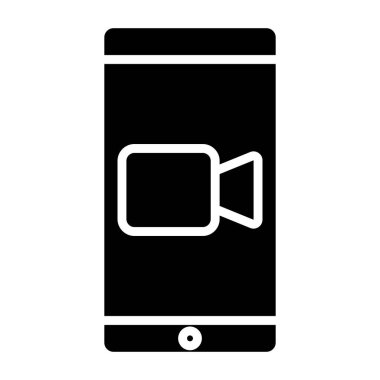 Akıllı telefon aygıtı simgesi. Taslak cep telefonu vektör resimleme çizelgesi. beyaz arkaplanda izole.