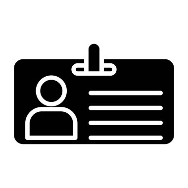 ID kart simgesi vektör illüstrasyonu
