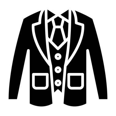 Ceket. Web simgesi basit illüstrasyon