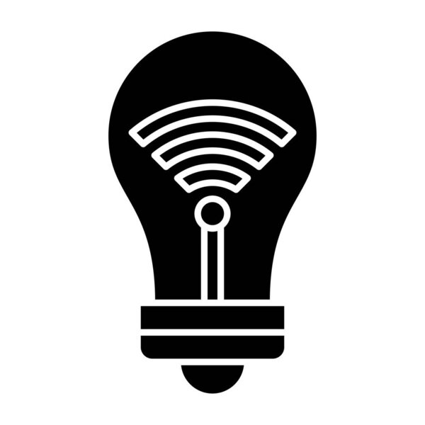 smart bulb icon vector illustration