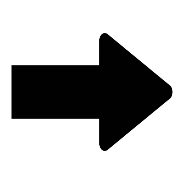 Flecha Derecha Icono Web Ilustración Simple — Vector de stock