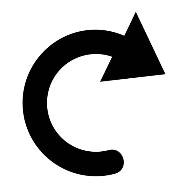 Derecha Curva Icono Web Ilustración Simple — Vector de stock