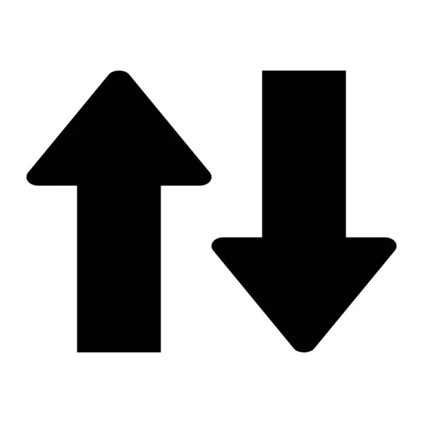 Arriba Flechas Abajo Icono Web Ilustración Simple — Vector de stock