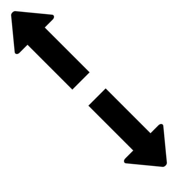 Cambiar Tamaño Las Flechas Icono Web Ilustración Simple — Vector de stock