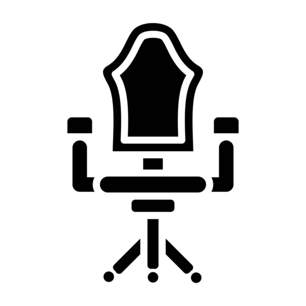 Escritório Cadeira Ícone Vetor Ilustração — Vetor de Stock