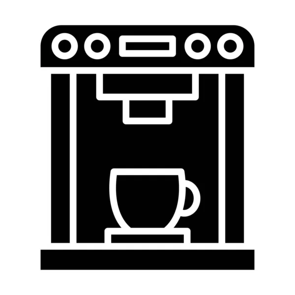 Kaffeemaschinen Vektorsymbol Isoliert Auf Weißem Hintergrund — Stockvektor