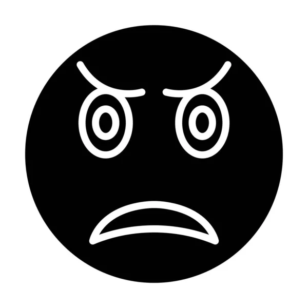 Face Emoticon Simple Design — Stock Vector