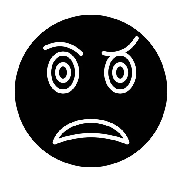 Face Emoticon Emoji Expression Angry Sad Crying Head Facial Emotion — Stock Vector