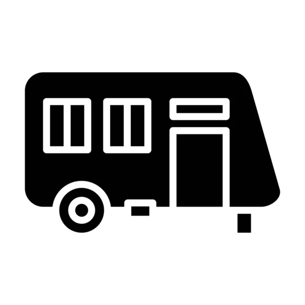 Caravana Icono Web Diseño Simple — Vector de stock