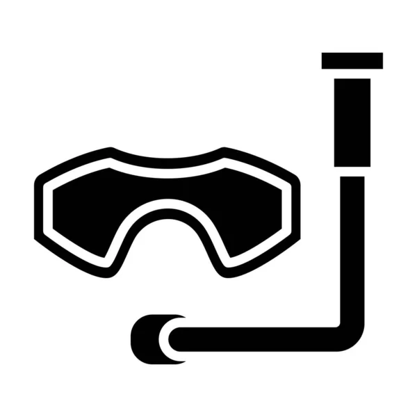 Dalış maskesi ikon vektörü. Dalgıç işareti var. izole edilmiş sınır sembolü çizimi