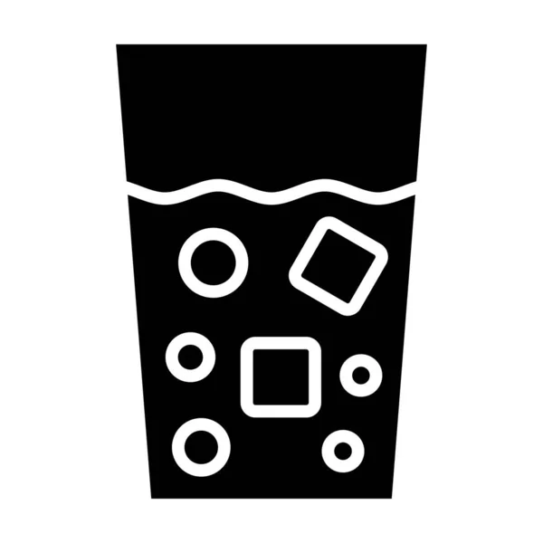 Ilustração Vetorial Ícone Vidro Água — Vetor de Stock