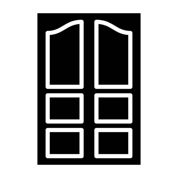 部屋のドア Webアイコンシンプルなイラスト — ストックベクタ