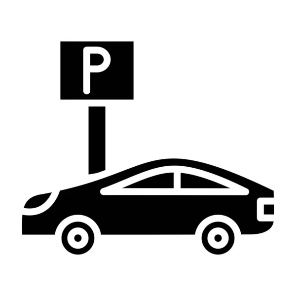 Auto Parken Vektorillustration — Stockvektor