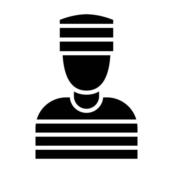 Juge Noir Conception Simple — Image vectorielle